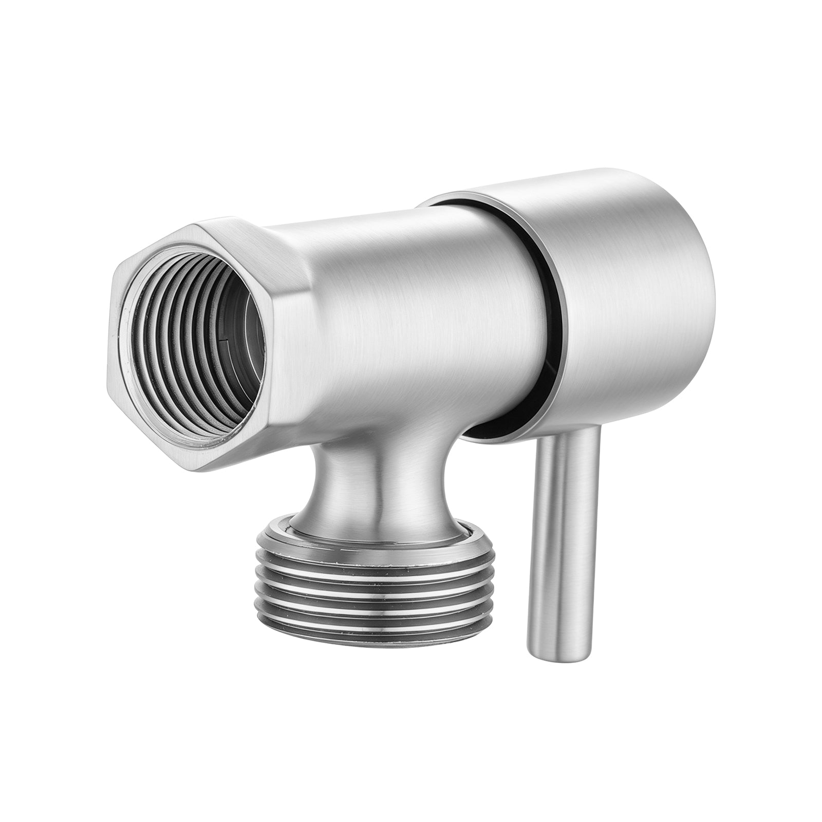 Brass Washing Machine Taps One Piece - Brushed Nickel