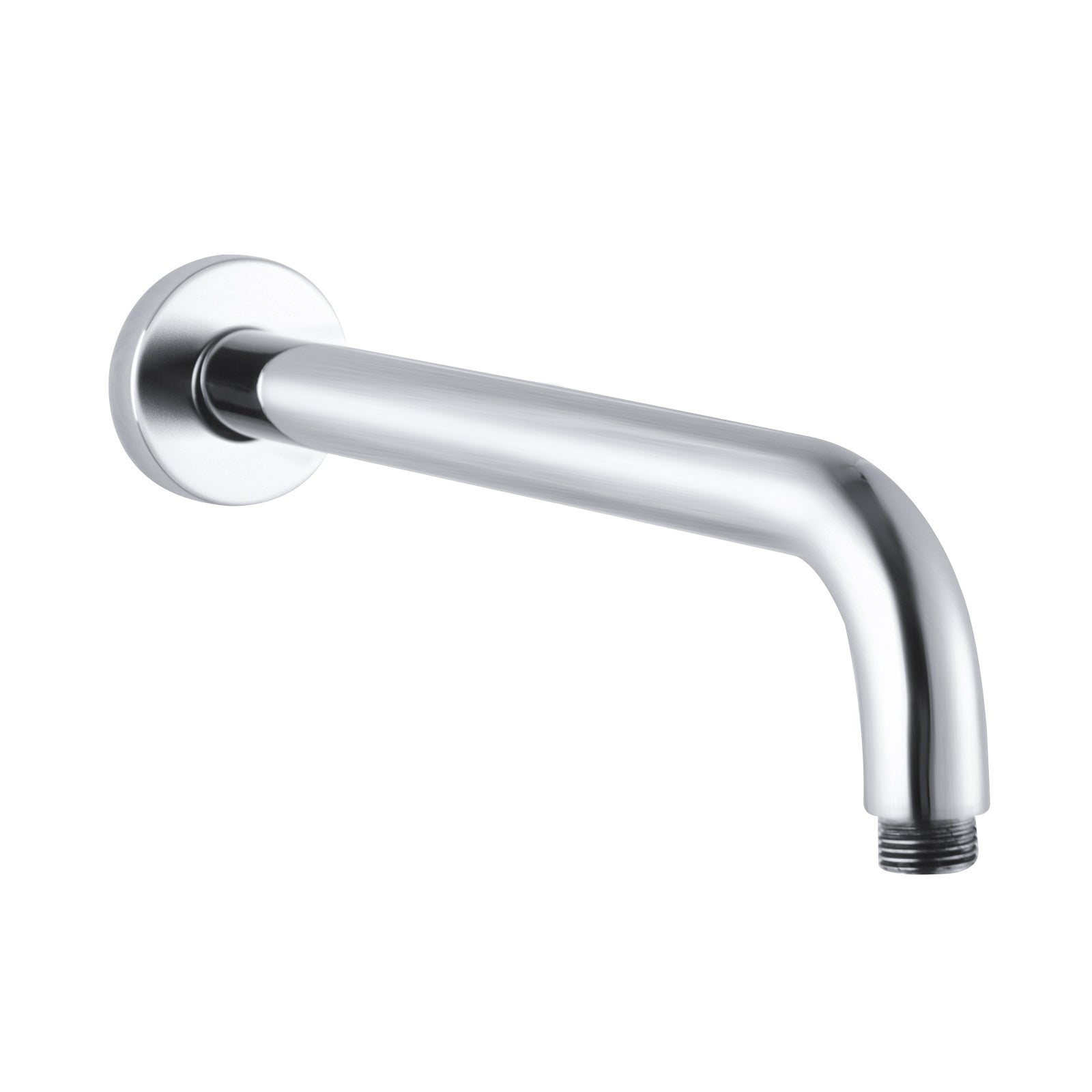 Stainless Steel 400mm Round Wall Shower Arm – Brushed Nickel Silver