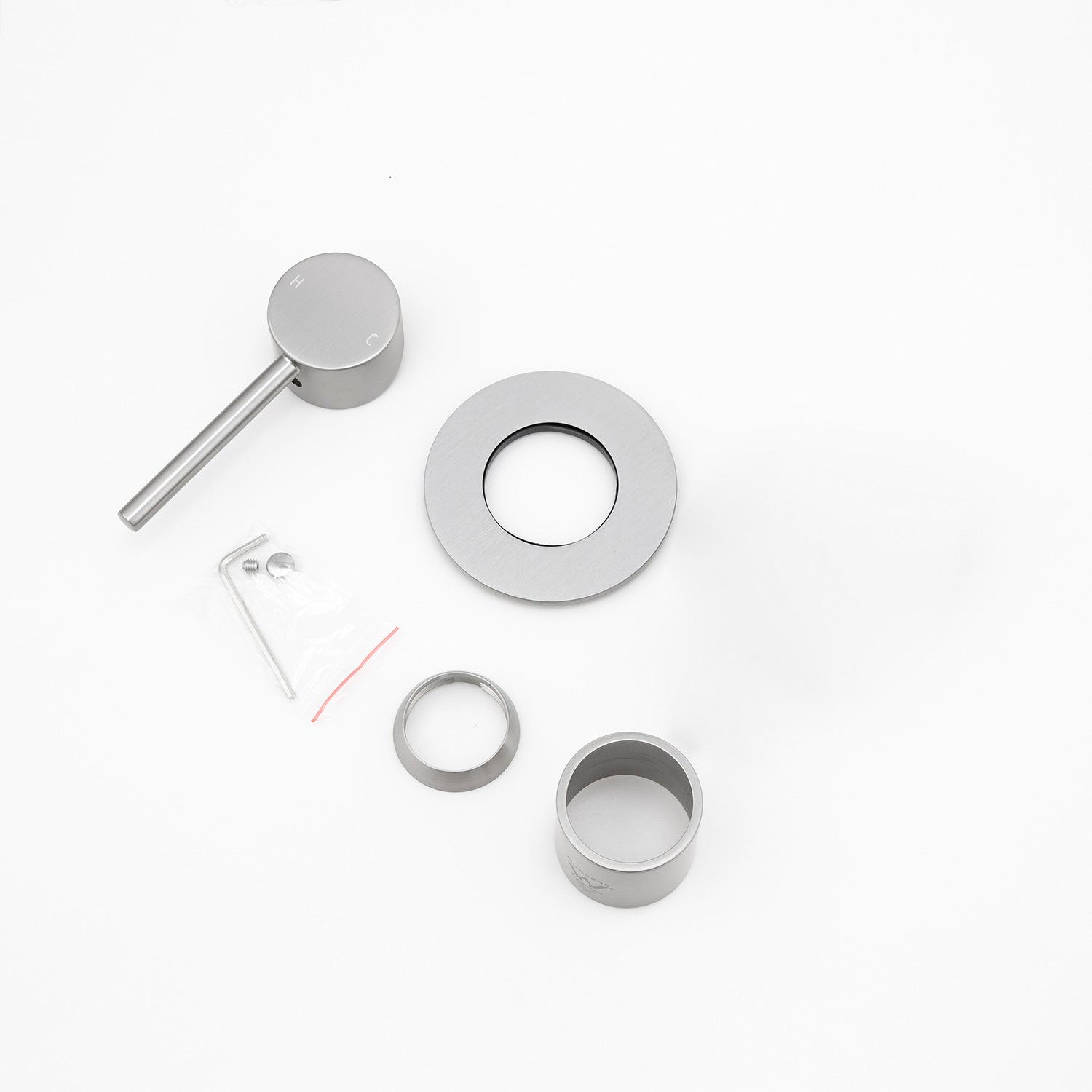 Solid Brass Wall Mixer Tap Trim Kit (Match CLPM) - Brushed Nickel | LUCID PIN