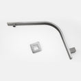 Load image into Gallery viewer, Stainless Steel Square Gooseneck Wall Shower Arm – Brushed Nickel Silver
