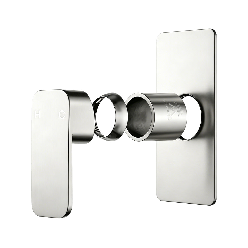 IVANO  Solid Brass Wall Mixer Tap - Brushed Nickel