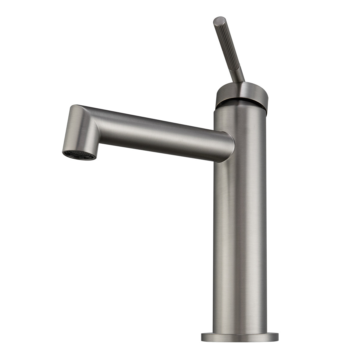 CADDENCE Short Basin Mixer - Solid Brass - Brushed Nickel Silver