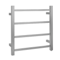 Load image into Gallery viewer, Stainless Steel Heated Towel Rack 4 Bars Square - Brushed Nickel Silver
