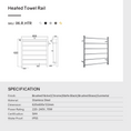 Load image into Gallery viewer, Stainless Steel Heated Towel Rack 6 Bars Round - Brushed Gunmetal Dark Grey
