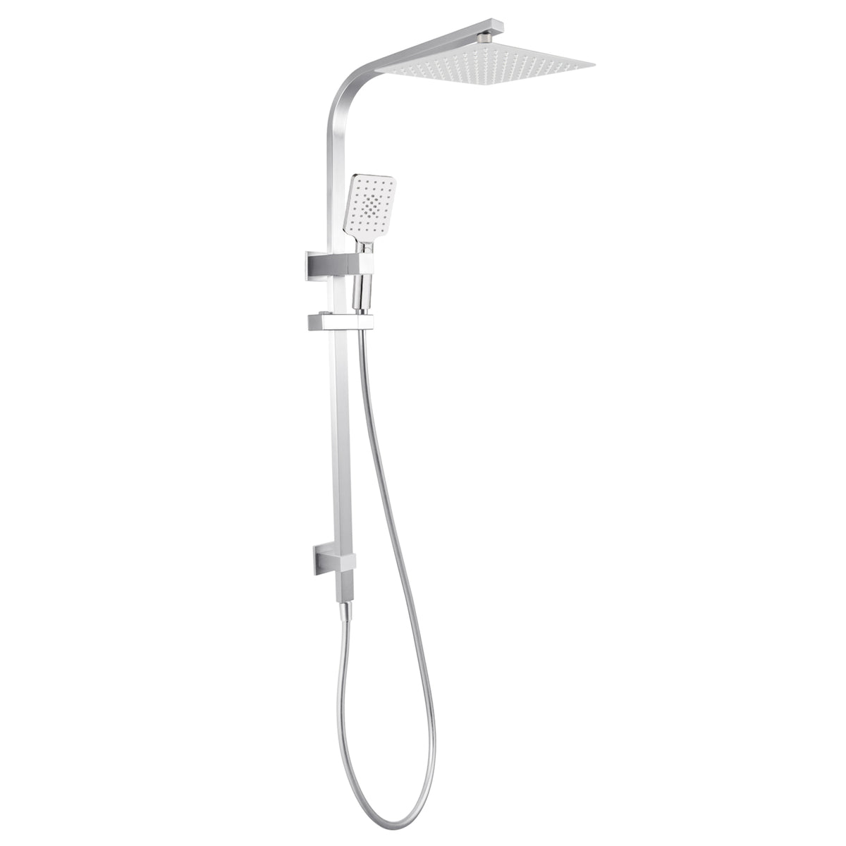 Stainless Steel & Solid Brass - 10" Square Shower Station - Brushed Nickel