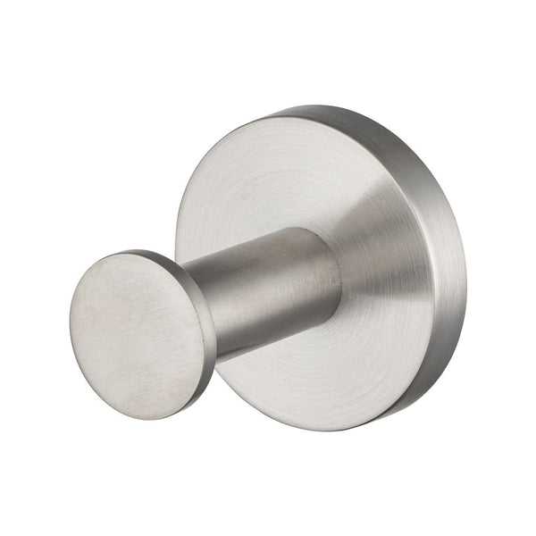 Stainless Steel Robe Hook - Brushed Nickel Silver - LUCID PIN
