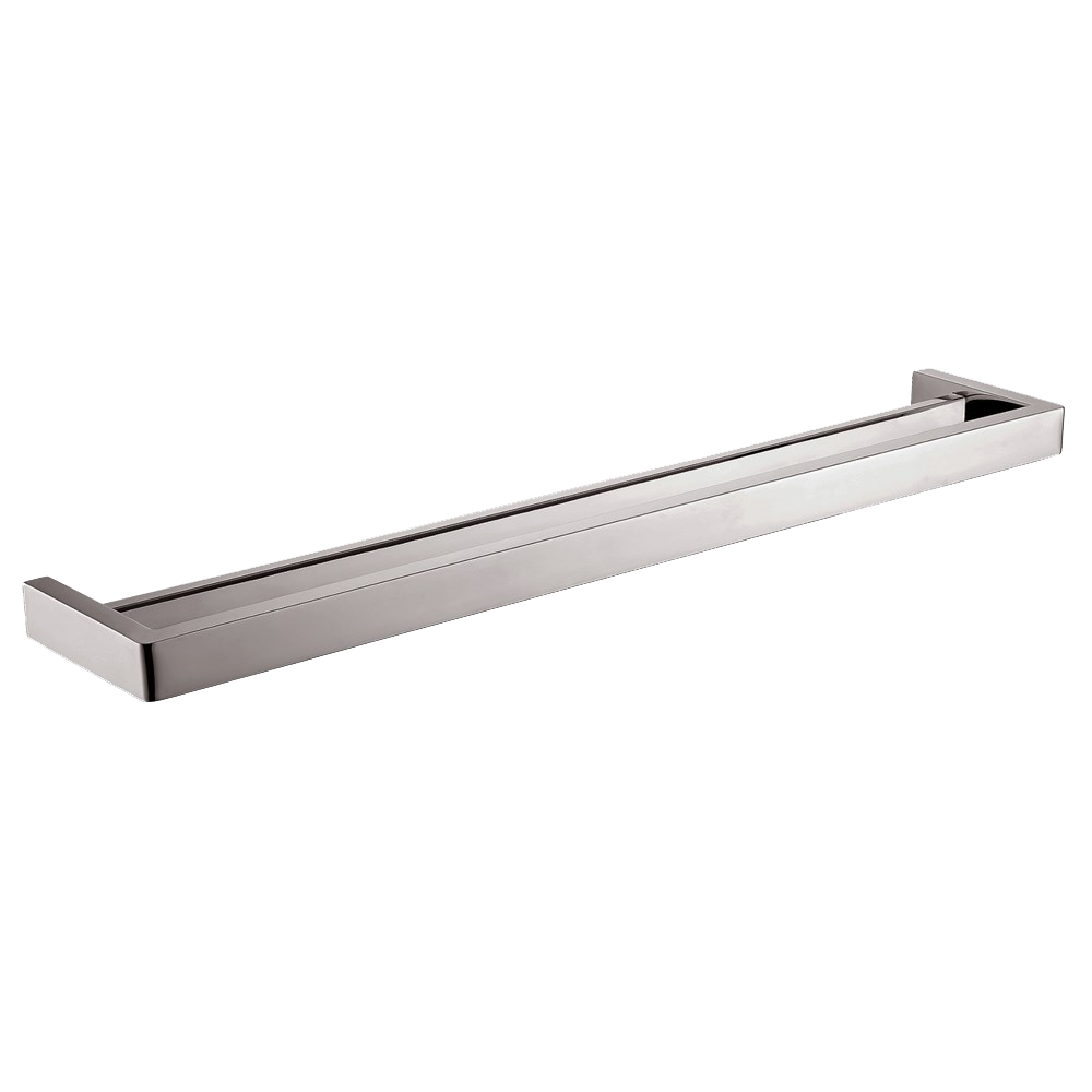 Stainless Steel 800mm Double Towel Rail - Brushed Nickel Silver - IVANO