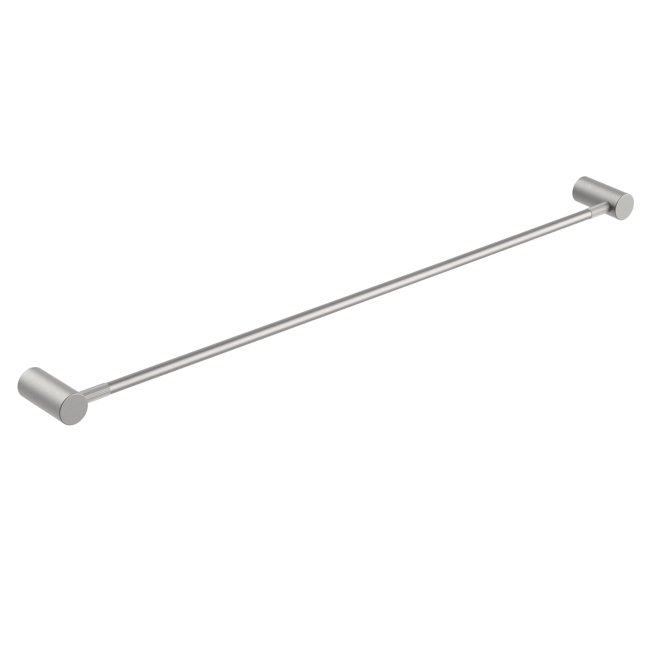 CADDENCE Single Towel Rail 800mm - Brass - Brushed Nickel Silver