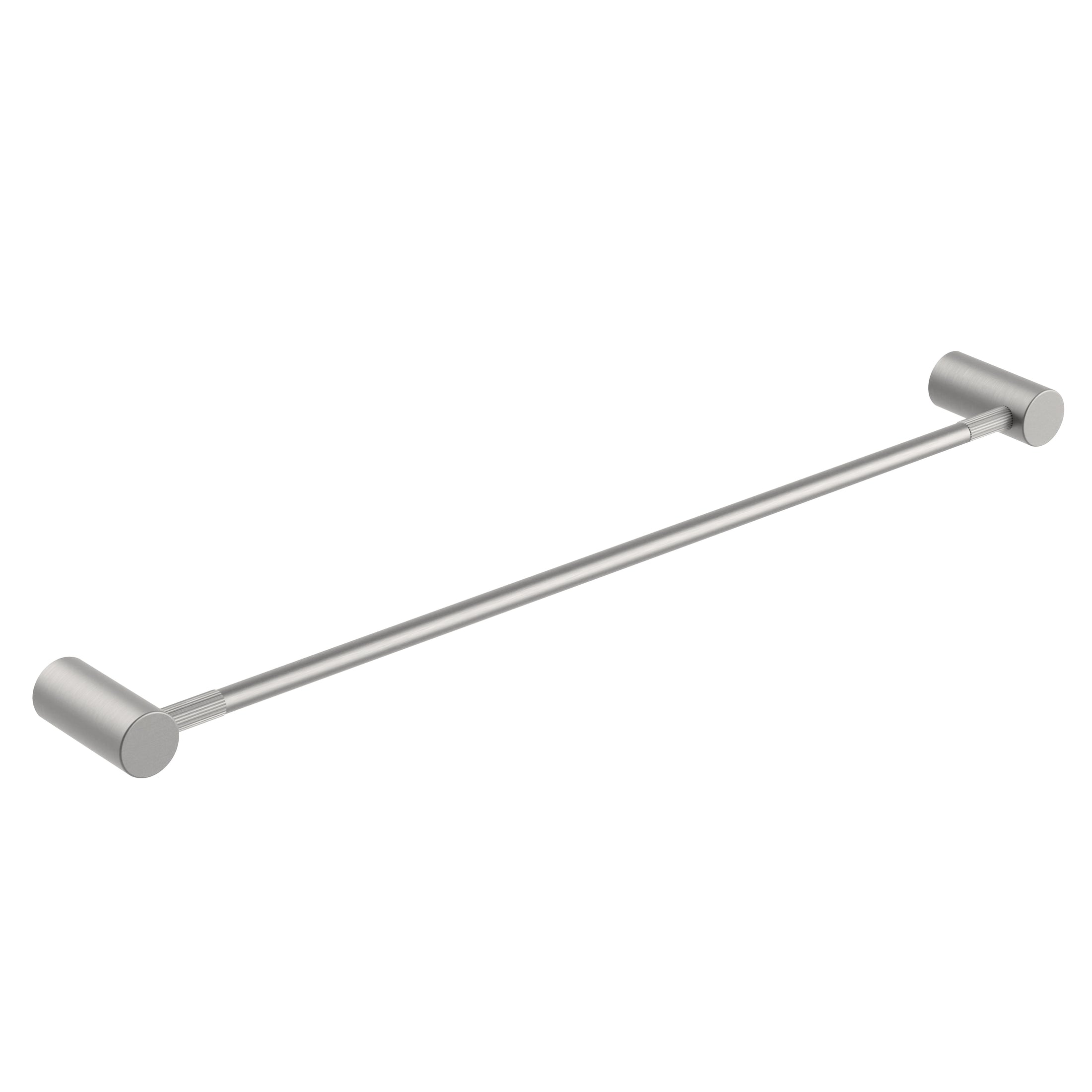 CADDENCE Single Towel Rail 600mm - Brass - Brushed Nickel Silver