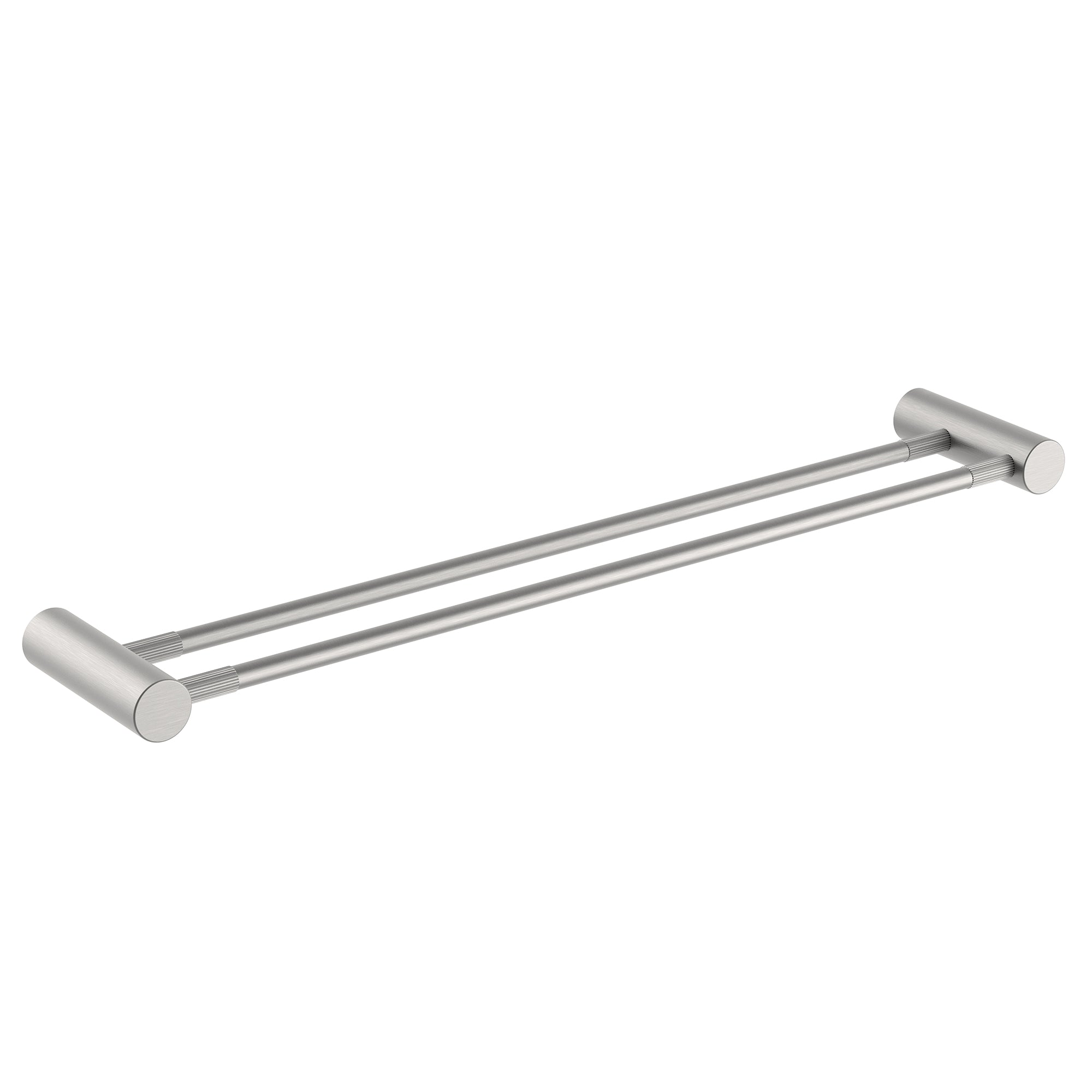 CADDENCE Double Towel Rail 600mm - Brass - Brushed Nickel Silver