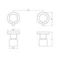 Load image into Gallery viewer, Brass Circle Wall Taps One Pair - Brushed Copper
