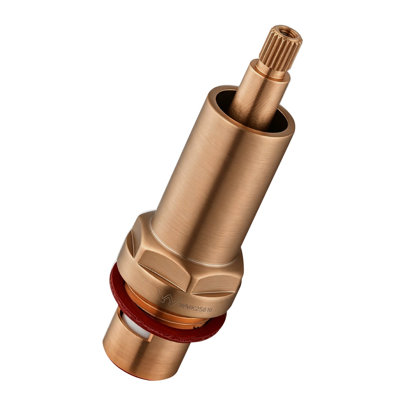 Brass Circle Wall Taps One Pair - Brushed Copper