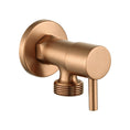 Load image into Gallery viewer, Brass Washing Machine Stop Tap – Round 1/4 Turn – Brushed Copper
