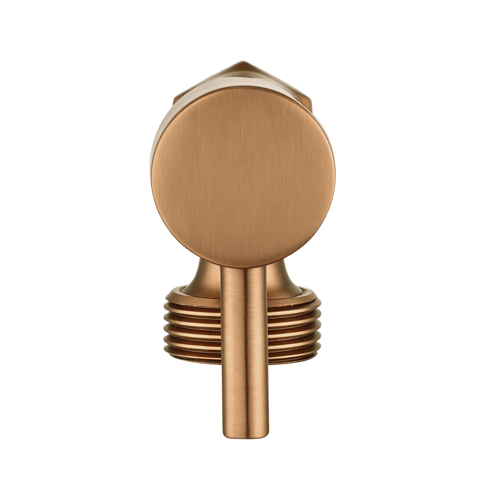 Brass Washing Machine Stop Tap – Round 1/4 Turn – Brushed Copper