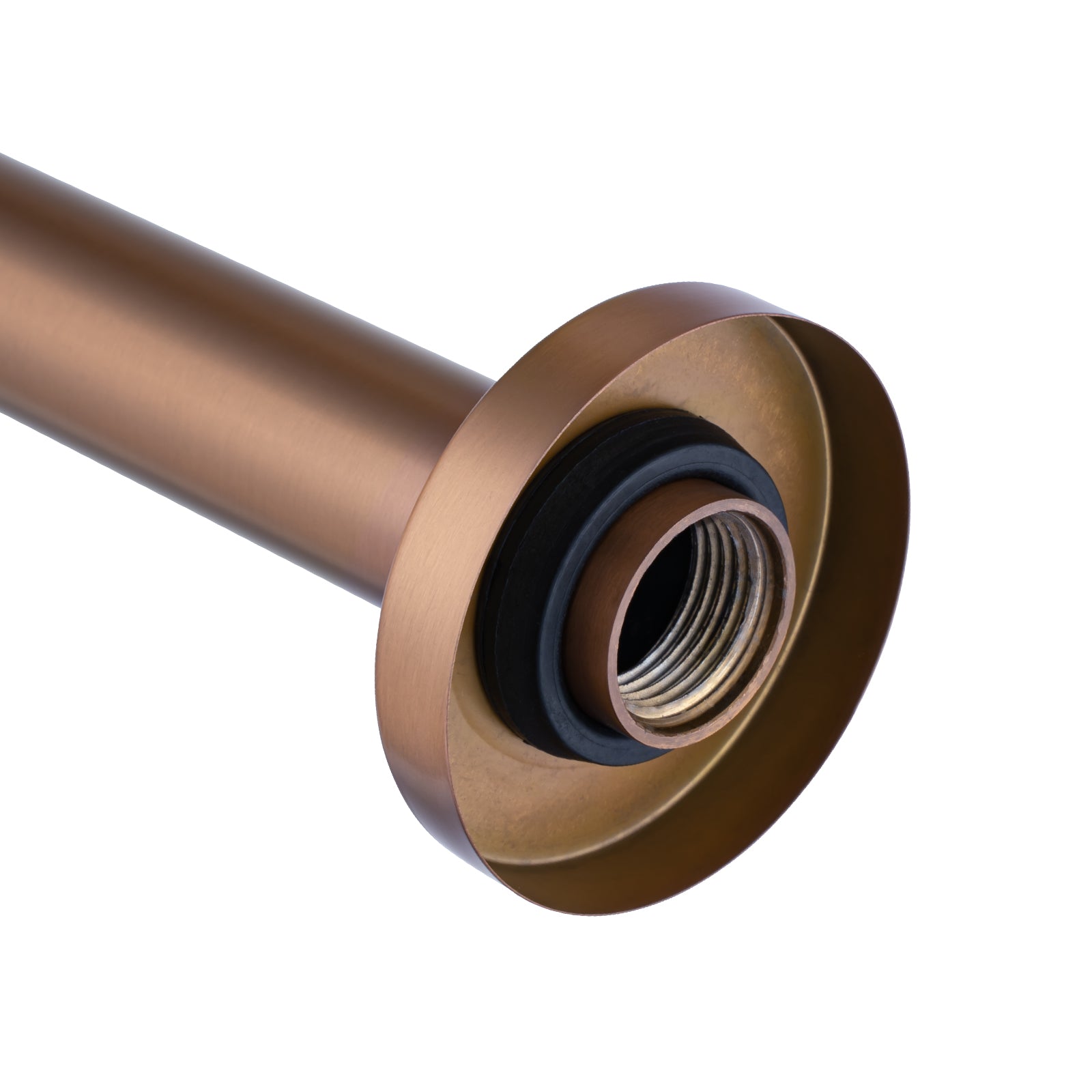 Stainless Steel 400mm Round Wall Shower Arm – Brushed Copper