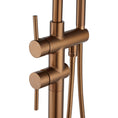 Load image into Gallery viewer, Solid Brass Freestanding Handheld Shower Head & Swivel Spout Tap - Brushed Copper
