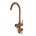 Load image into Gallery viewer, Solid Brass Freestanding Handheld Shower Head & Swivel Spout Tap - Brushed Copper

