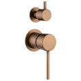 Load image into Gallery viewer, LUCID PIN Wall Diverter Mixer with Separate Cover Plate - Brushed Copper
