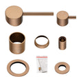 Load image into Gallery viewer, LUCID PIN Wall Diverter Mixer with Separate Cover Plate - Brushed Copper
