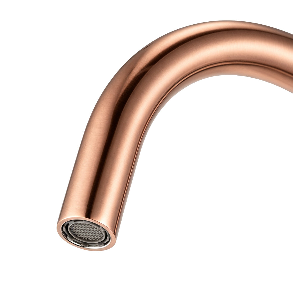 MOON  Solid Brass Swivel Basin Mixer - Brushed Copper