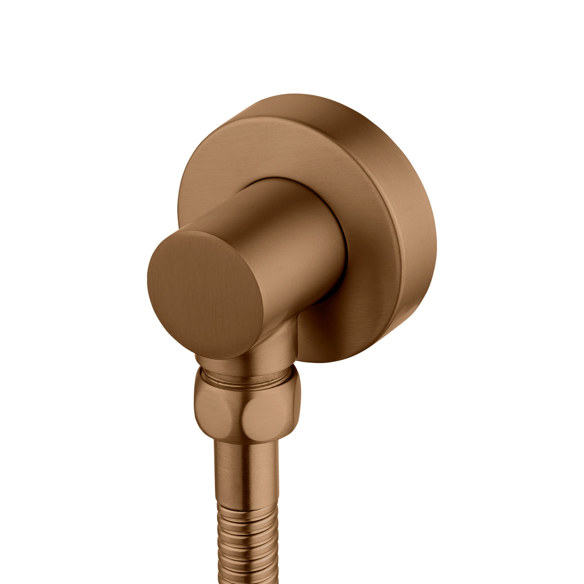 Stainless Steel & Solid Brass Shower Rail with Handheld Shower - Brushed Copper
