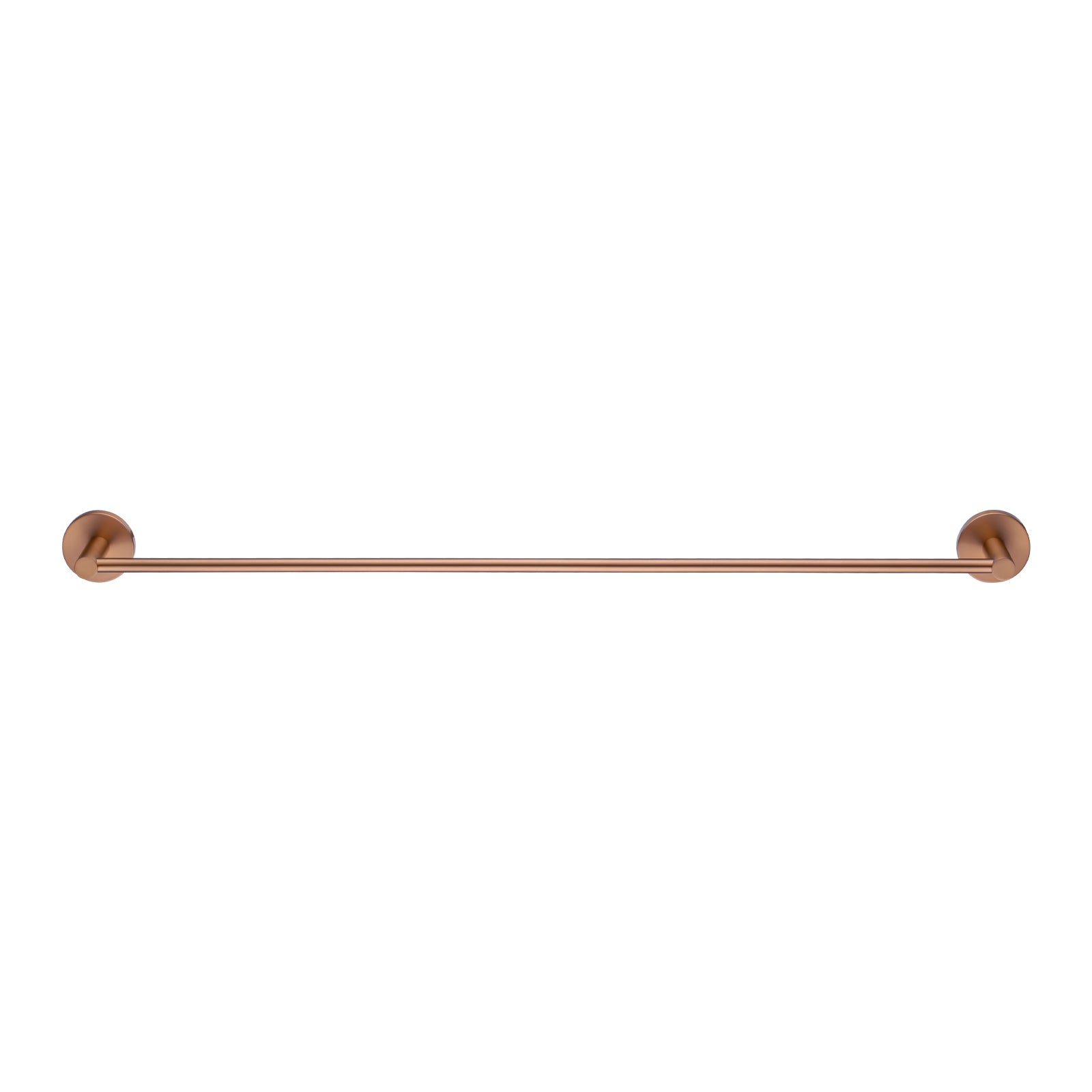 Stainless Steel 800mm Single Towel Rail - Brushed Copper - LUCID PIN