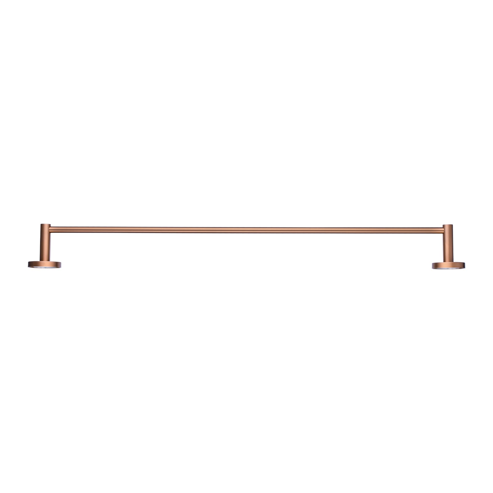 Stainless Steel 800mm Single Towel Rail - Brushed Copper - LUCID PIN