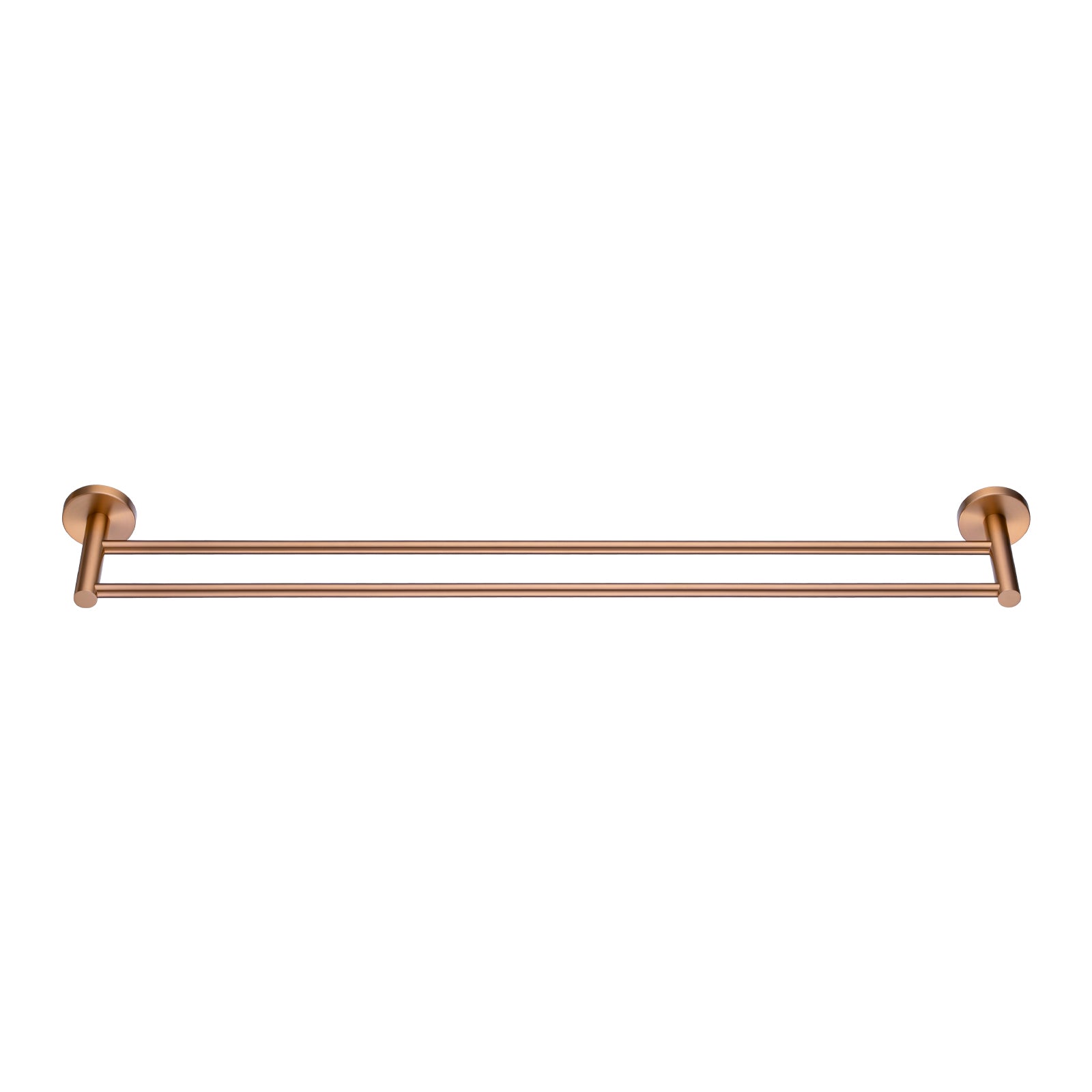 Stainless Steel 790mm Double Towel Rail - Brushed Copper - LUCID PIN