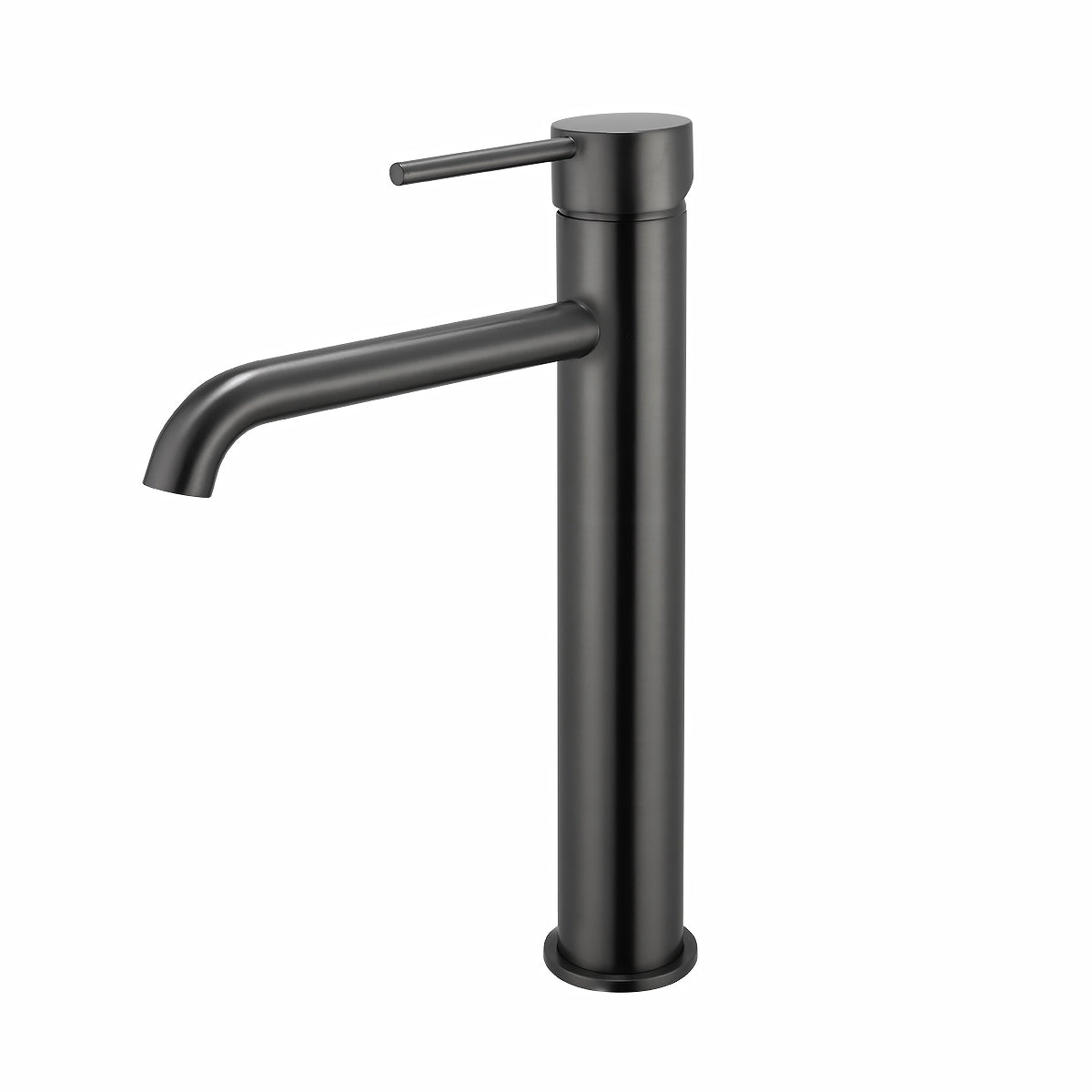 Solid Brass Tall Basin Mixer - Gunmetal Grey - LUCID PIN