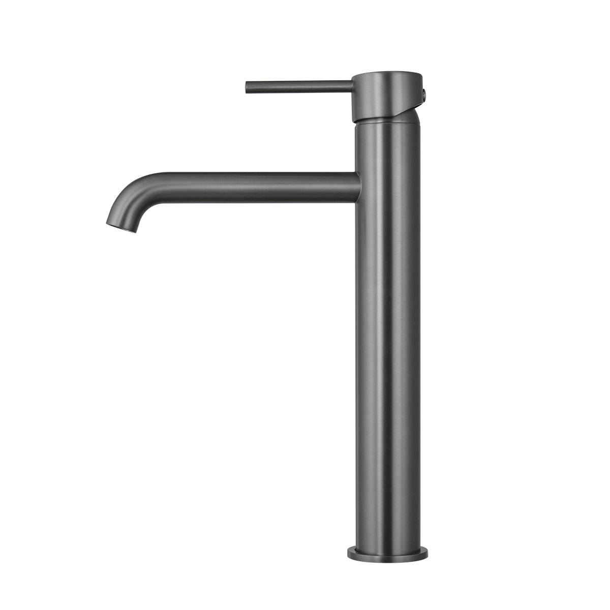 Solid Brass Tall Basin Mixer - Gunmetal Grey - LUCID PIN