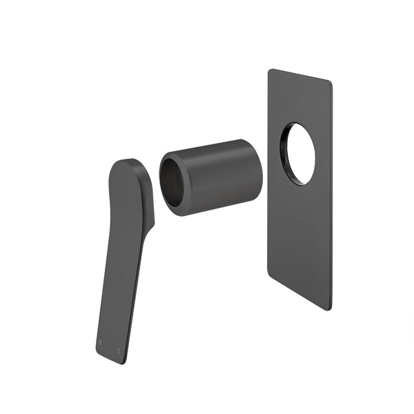 Solid Brass Wall Mixer Tap Trim Kit (Match CLPM) - Gunmetal | RUSHY