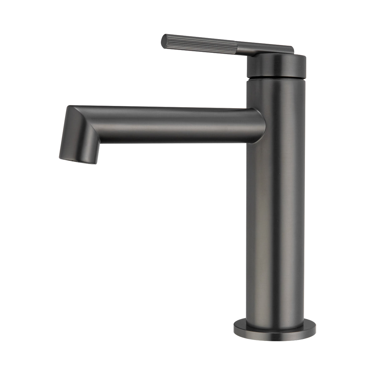 CADDENCE Short Basin Mixer - Solid Brass - Gunmetal Grey