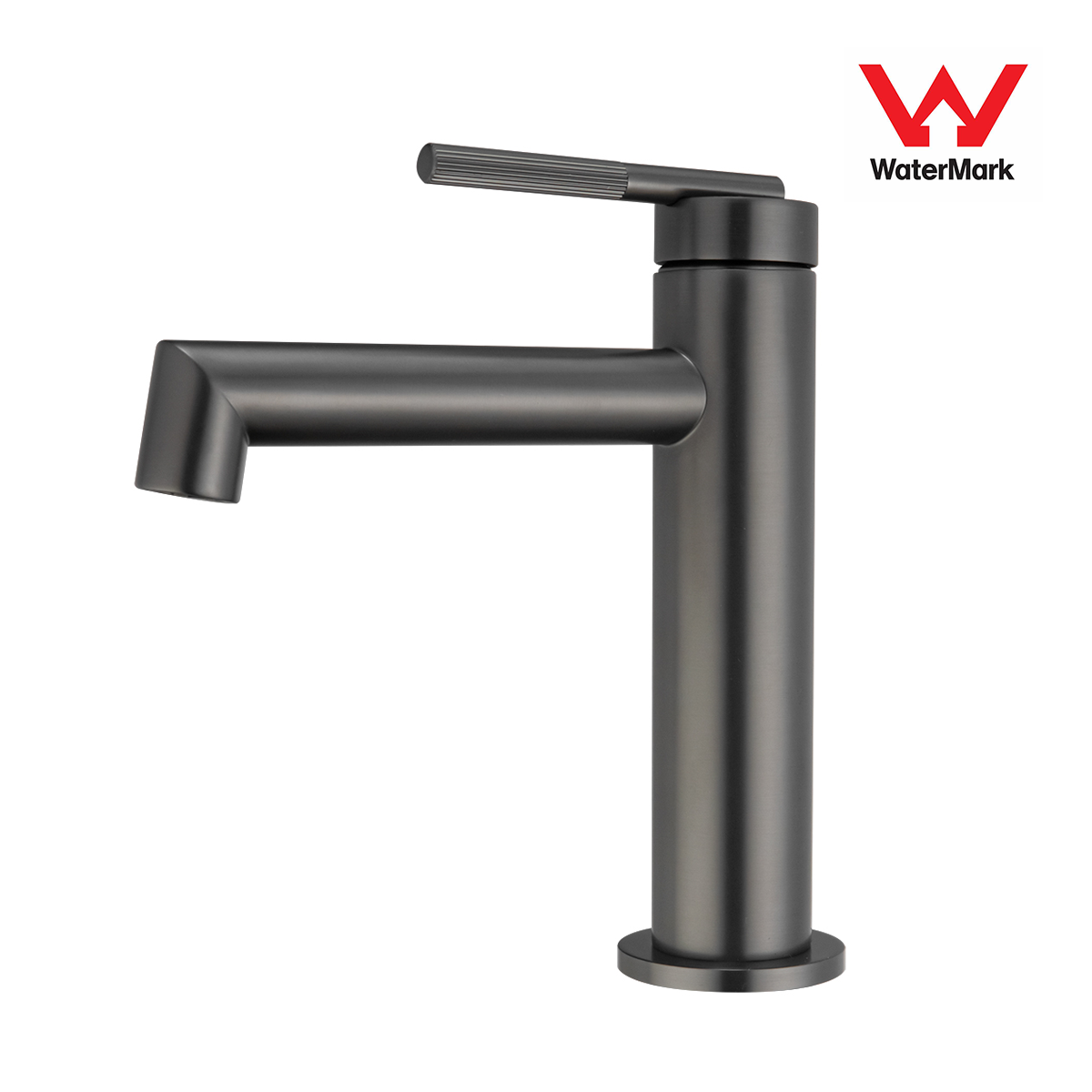 CADDENCE Short Basin Mixer - Solid Brass - Gunmetal Grey