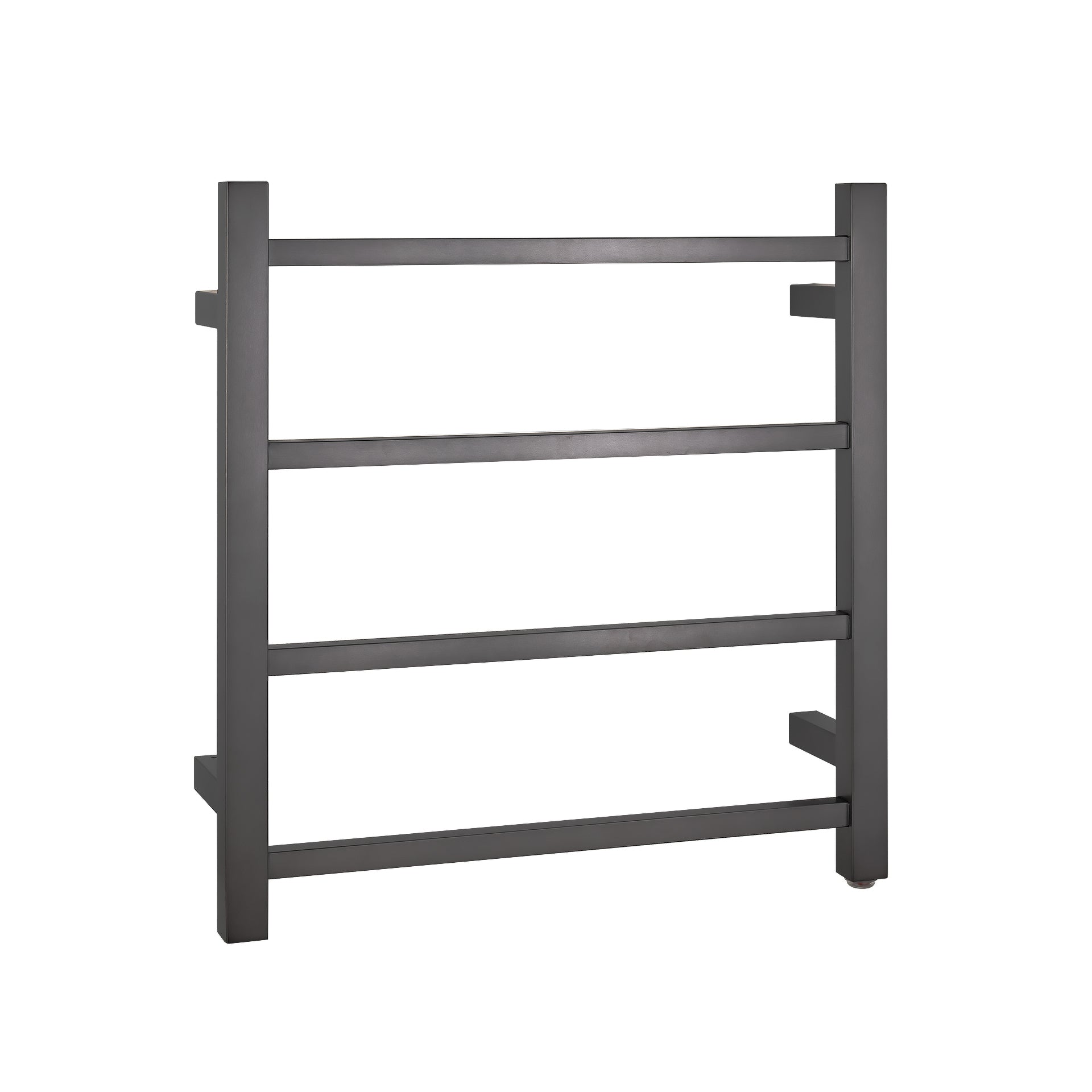 Stainless Steel Heated Towel Rack 4 Bars Square - Gunmetal Grey