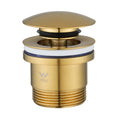 Load image into Gallery viewer, Solid Brass Universal Pop-Up Waste with Overflow - Brushed Brass Gold
