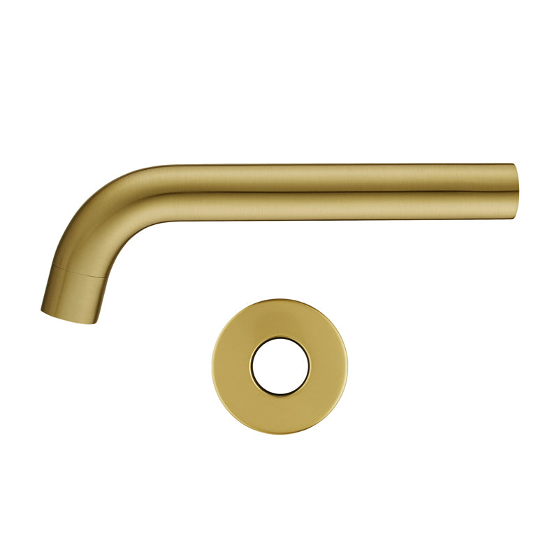Solid Brass Spout - Brushed Brass Gold - LUCID PIN