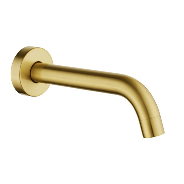 Solid Brass Wall Spout - Brushed Brass Gold - LUCID PIN