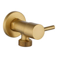 Load image into Gallery viewer, Brass Washing Machine Stop Tap – Round 1/4 Turn – Brushed Brass Gold
