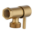 Load image into Gallery viewer, Brass Washing Machine Stop Tap – Round 1/4 Turn – Brushed Brass Gold
