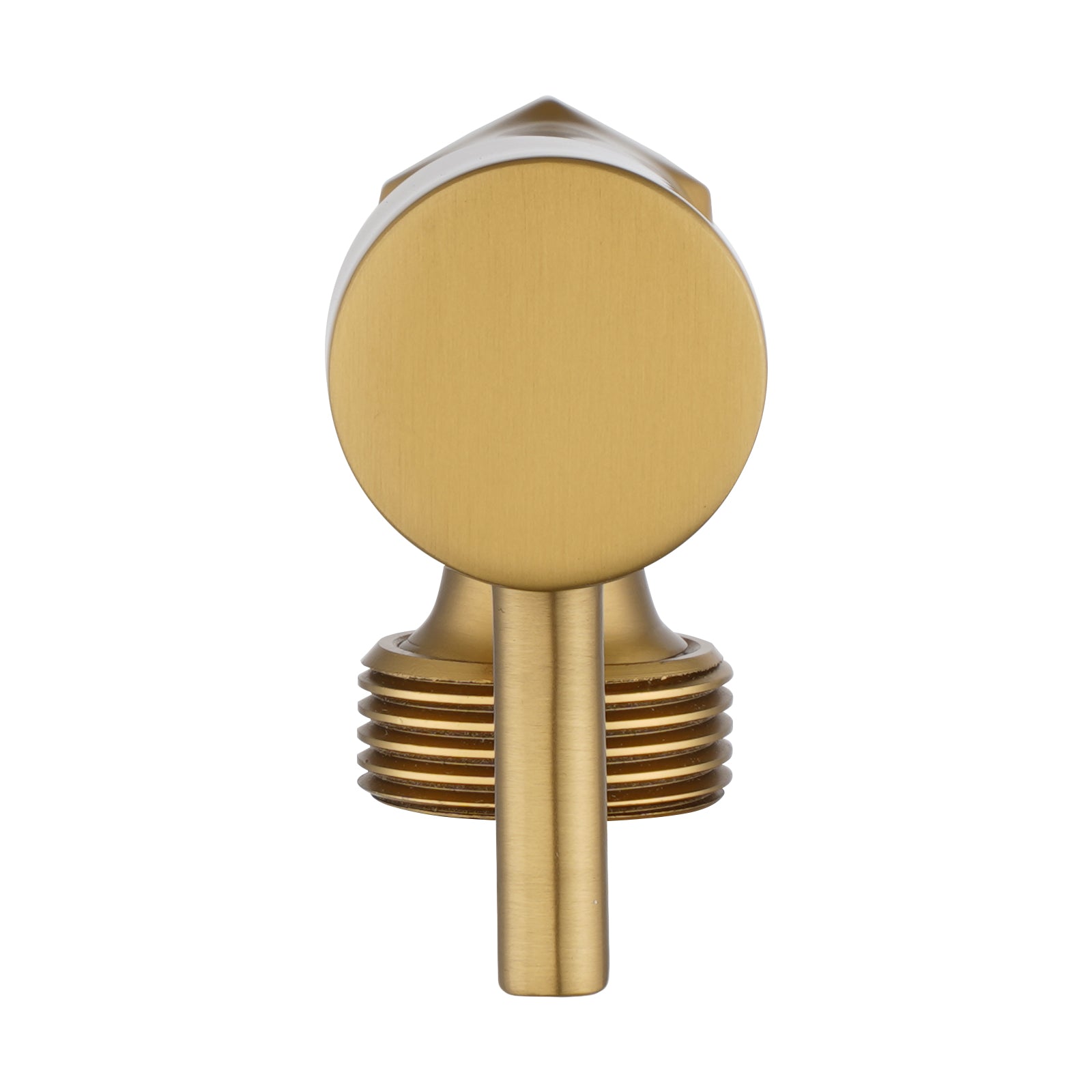 Brass Washing Machine Stop Tap – Round 1/4 Turn – Brushed Brass Gold