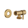 Load image into Gallery viewer, Brass Washing Machine Stop Tap – Round 1/4 Turn – Brushed Brass Gold
