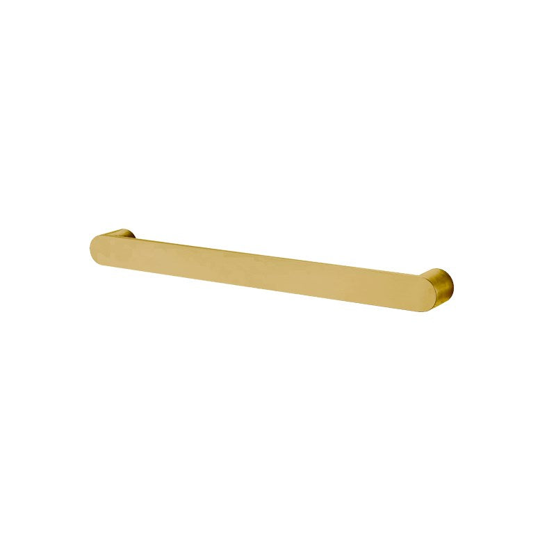 Stainless Steel Electric Heated Towel Rack Single Bar Horizontal  - Brass Brush
