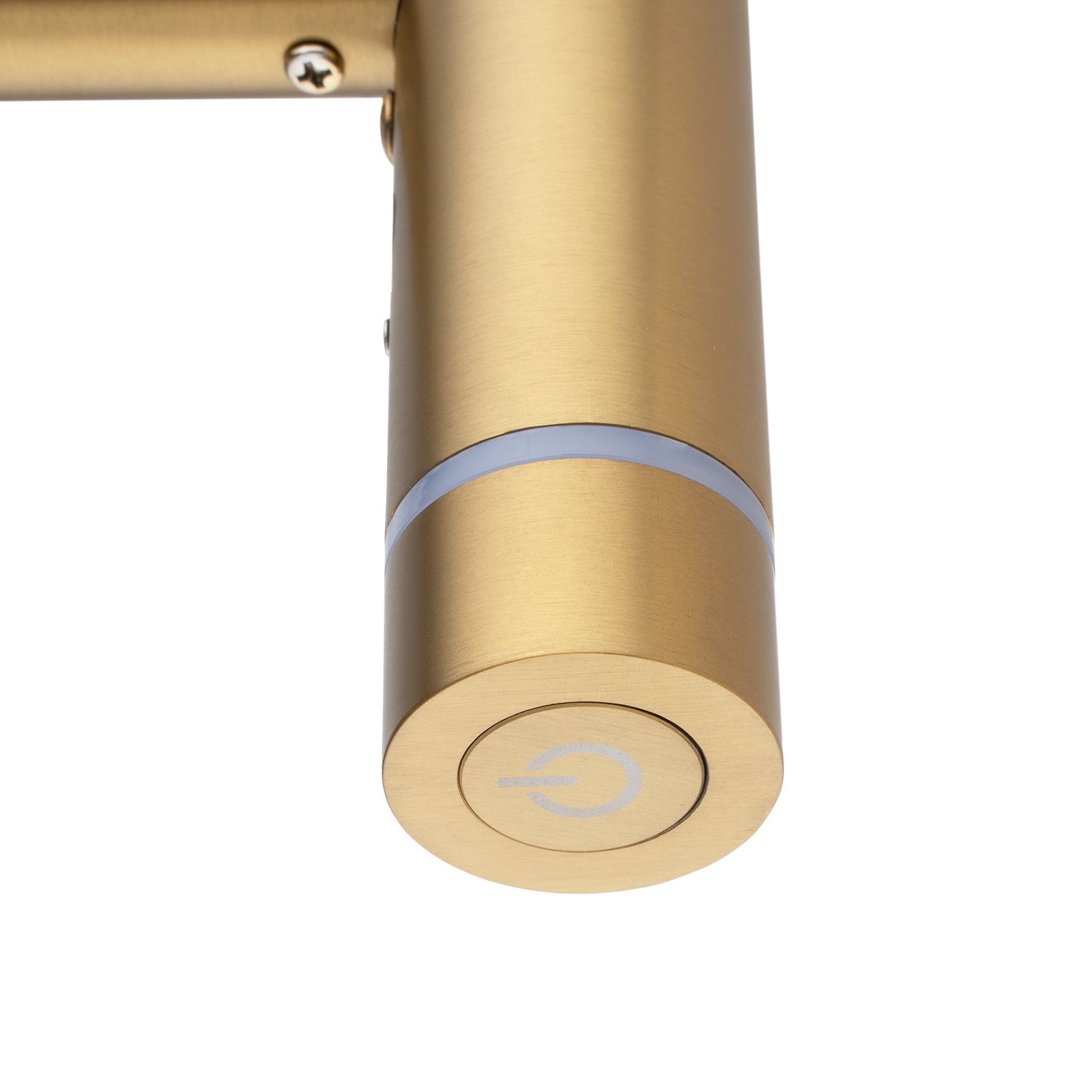 Stainless Steel Electric Heated Towel Rack Single Bar Vertical with Timer - Brushed Brass Gold