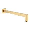 Load image into Gallery viewer, Stainless Steel 400mm Square Wall Shower Arm – Brushed Brass Gold
