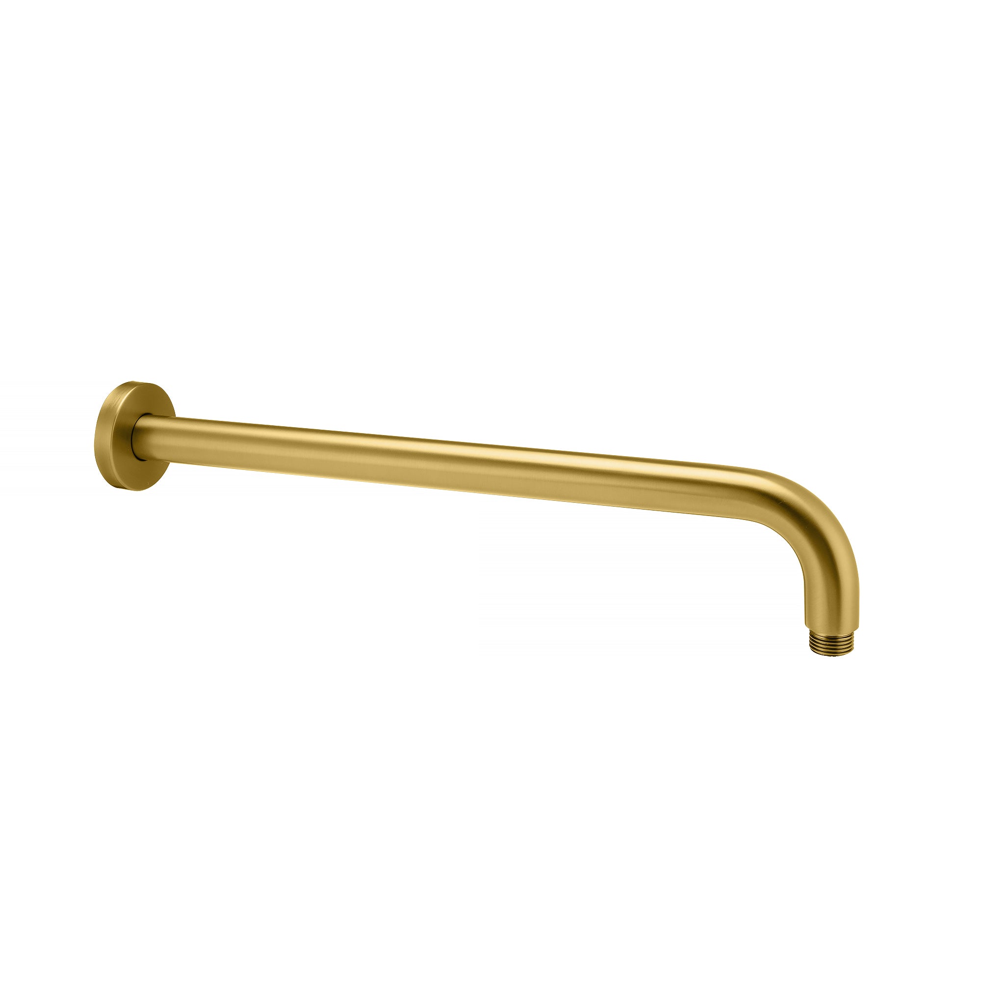 Stainless Steel 400mm Round Wall Shower Arm – Brushed Brass Gold