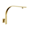 Load image into Gallery viewer, Stainless Steel Square Gooseneck Wall Shower Arm – Brushed Brass Gold
