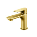 Load image into Gallery viewer, Solid Brass Short Basin Mixer - Brushed Brass Gold - VOG
