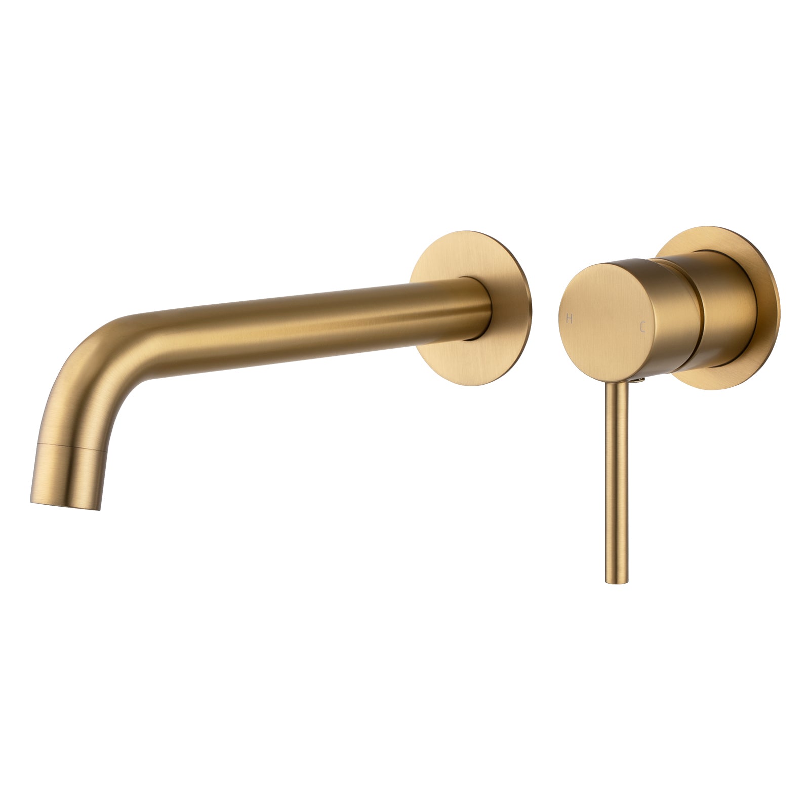 Solid Brass Basin/Bath Mixer - Brushed Brass Gold - LUCID PIN