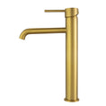 Load image into Gallery viewer, Solid Brass Tall Basin Mixer - Brushed Brass Gold - LUCID PIN
