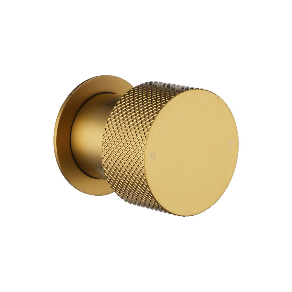 Knurled Wall Mixer Handle Only (Match CLPM) – Brushed Brass | MOON